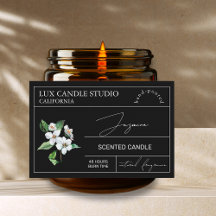 Minimal Elegant Jasmine Kaarsenpot Label