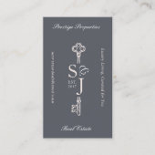 Minimal Elegant Key Monogram Stylish Arch Photo Visitekaartje (Voorkant)