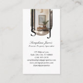 Minimal Elegant Key Monogram Stylish Arch Photo Visitekaartje (Achterkant)