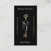 Minimal Elegant Key Monogram Stylish Arch Photo Visitekaartje (Voorkant)