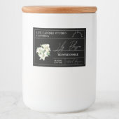 Minimal Elegant Lily Candle Jar Label Voedselcontainer Etiket (Voorkant)