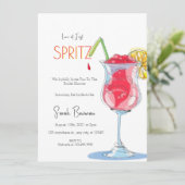 Minimal Elegant Love bij First Spritz Vrijgezellen Kaart (Staand voorkant)