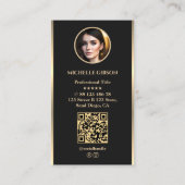 Minimal Elegant Makelaar Foto Hypotheek Sleutel Zw Visitekaartje (Achterkant)