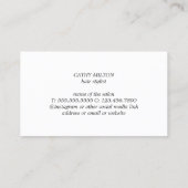 Minimal Elegant Off-White Red Hair Stylist Visitekaartje (Achterkant)