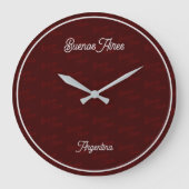Minimal, Elegant, Pattern Buenos Aires, Argentina Grote Klok (Voorkant)