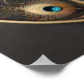 Minimal Elegant Peacock Feathers Bijbelvers Poster (Hoek)