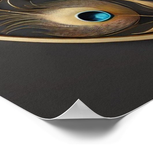 Minimal Elegant Peacock Feathers Bijbelvers Poster (Hoek)