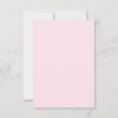 Minimal Elegant Pink Bow Baby Shower Bedankkaart (Achterkant)