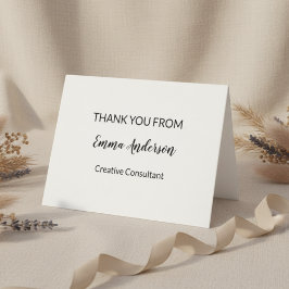 Minimal Elegant Professional Bedankkaart
