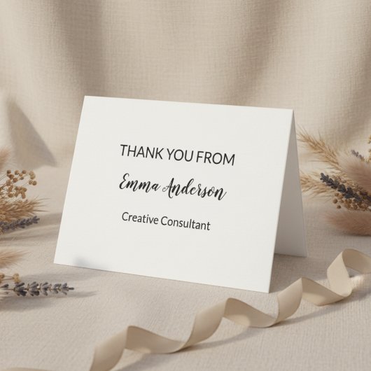 Minimal Elegant Professional Bedankkaart