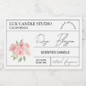 Minimal Elegant Roos Kaarsenpot Label Voedselcontainer Etiket (Enkel label)