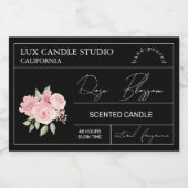 Minimal Elegant Roos Kaarsenpot Label Voedselcontainer Etiket (Enkel label)