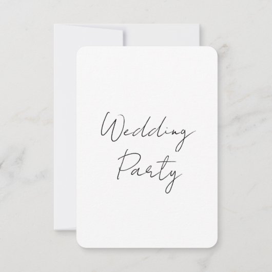 Minimal Elegant Script Wedding Invitation Kaart (Achterkant)