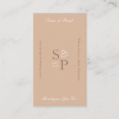 Minimal Elegant Simple Monogram Stylish Arch Photo Visitekaartje (Voorkant)