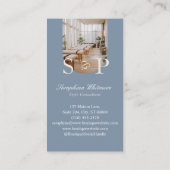 Minimal Elegant Simple Monogram Stylish Arch Photo Visitekaartje (Achterkant)