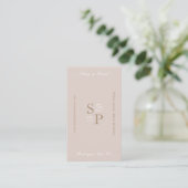 Minimal Elegant Simple Monogram Stylish Arch Photo Visitekaartje (Staand voorkant)