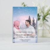 Minimal Elegant Text & Photo Design / Wedding  Save The Date (Staand voorkant)