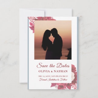 Minimal Elegant Text & Photo Design / Wedding Save The Date