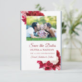 Minimal Elegant Text & Photo Design / Wedding Save The Date (Staand voorkant)