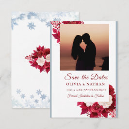 Minimal Elegant Text & Photo Design / Wedding  Save The Date