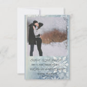 Minimal Elegant Text & Photo Design / Wedding  Save The Date (Voorkant)