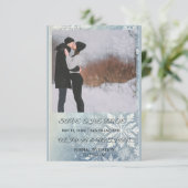 Minimal Elegant Text & Photo Design / Wedding  Save The Date (Staand voorkant)