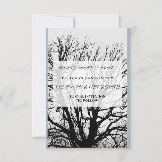 Minimal Elegant Text & Photo Design / Wedding Save The Date (Voorkant)