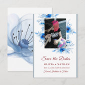 Minimal Elegant Text & Photo Design / Wedding Save The Date (Voorkant / Achterkant)