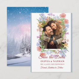 Minimal Elegant Text & Photo Design / Wedding  Save The Date