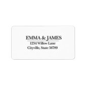 Minimal Elegant Wedding Address Labels – Ivory Mar (Voorkant)