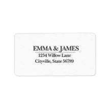 Minimal Elegant Wedding Address Labels – Ivory Mar