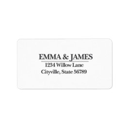 Minimal Elegant Wedding Address Labels – Ivory Mar