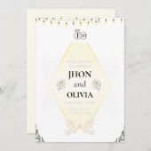 Minimal Elegant Wedding Invitation | Simple Modern Kaart (Voorkant / Achterkant)