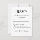 Minimal Elegant Wedding RSVP Card (Voorkant)