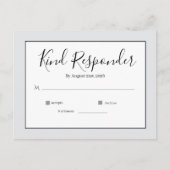 Minimal Elegant Wedding RSVP Postcard Briefkaart (Voorkant)