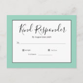 Minimal Elegant Wedding RSVP Postcard Briefkaart (Voorkant)