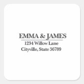 Minimal Elegant Wedding Stickers – Ivory Marble (Voorkant)