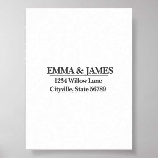 Minimal Elegant Wedding Welcome Sign – Ivory Marbl Poster (Voorkant)