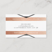 MINIMAL EMBLEM gestreepte eenvoudige tribal roos g Visitekaartje (Achterkant)