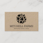 Minimal en Bold Vegetables Logo voor Boeren Kraft Visitekaartje (Voorkant)