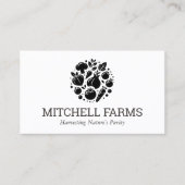 Minimal en Bold Vegetables Logo voor Boeren Visitekaartje (Voorkant)