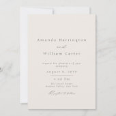 Minimal Estate Wedding Invitation | Elegant Serif Kaart (Voorkant)