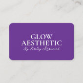 Minimal Esthetician Royal Paarse gloed Specialist Visitekaartje (Voorkant)