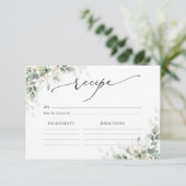  Minimal Eucalyptus Wedding Reception Informatiekaartje (Staand voorkant)