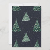 Minimal Evergreen Christmas Engagement Party Kaart (Achterkant)