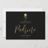 Minimal Exquisite Gorgeous Script Spanish Padrino Kaart (Voorkant)