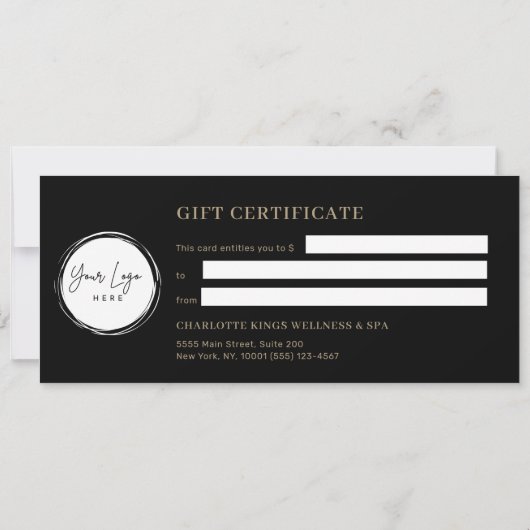 Minimal Eyebrow Black Logo Gift Certificate (Achterkant)