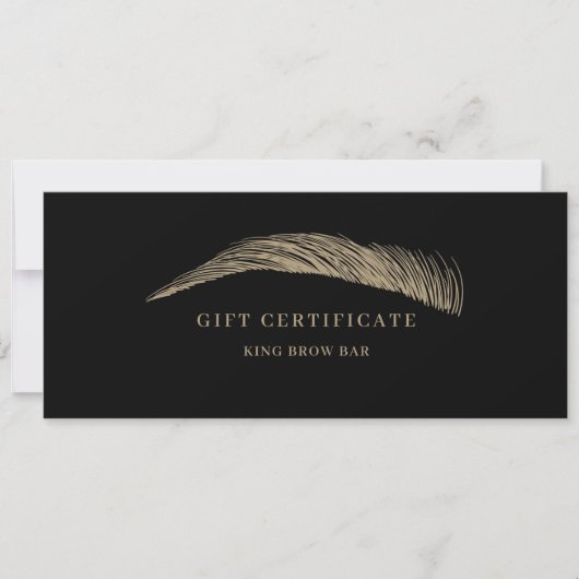 Minimal Eyebrow Black Logo Gift Certificate (Voorkant)