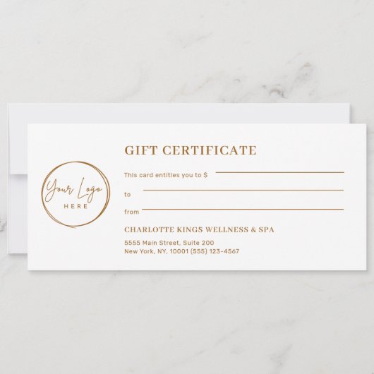 Minimal Eyebrow Logo Gift Certificate (Achterkant)