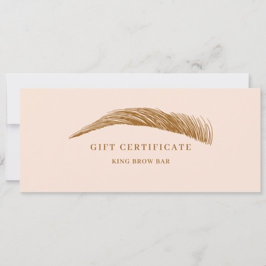 Minimal Eyebrow Logo Gift Certificate (Voorkant)